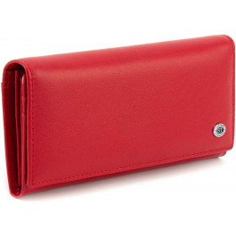 ST Leather Жіночий гаманець із натуральної червоної шкіри з місткою монетницею  1767397