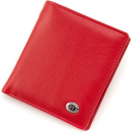 ST Leather Невеликий жіночий гаманець з натурального шкіри червоного кольору на магнітах  1767264