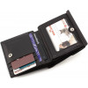 ST Leather Маленький жіночий гаманець із натуральної шкіри чорного кольору з монетницею  1767336 - зображення 6