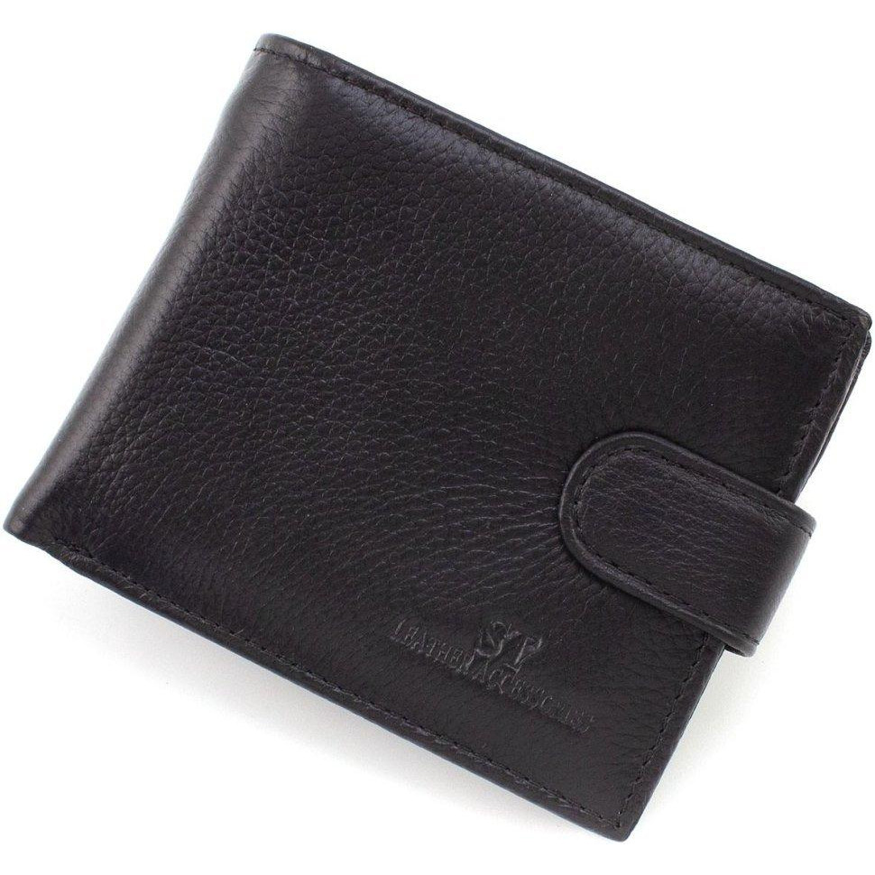 ST Leather Чорний чоловічий шкіряний гаманець під документи  1767360 - зображення 1