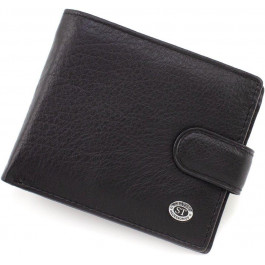 ST Leather Чорне чоловіче портмоне із натуральної шкіри під документи  1767359