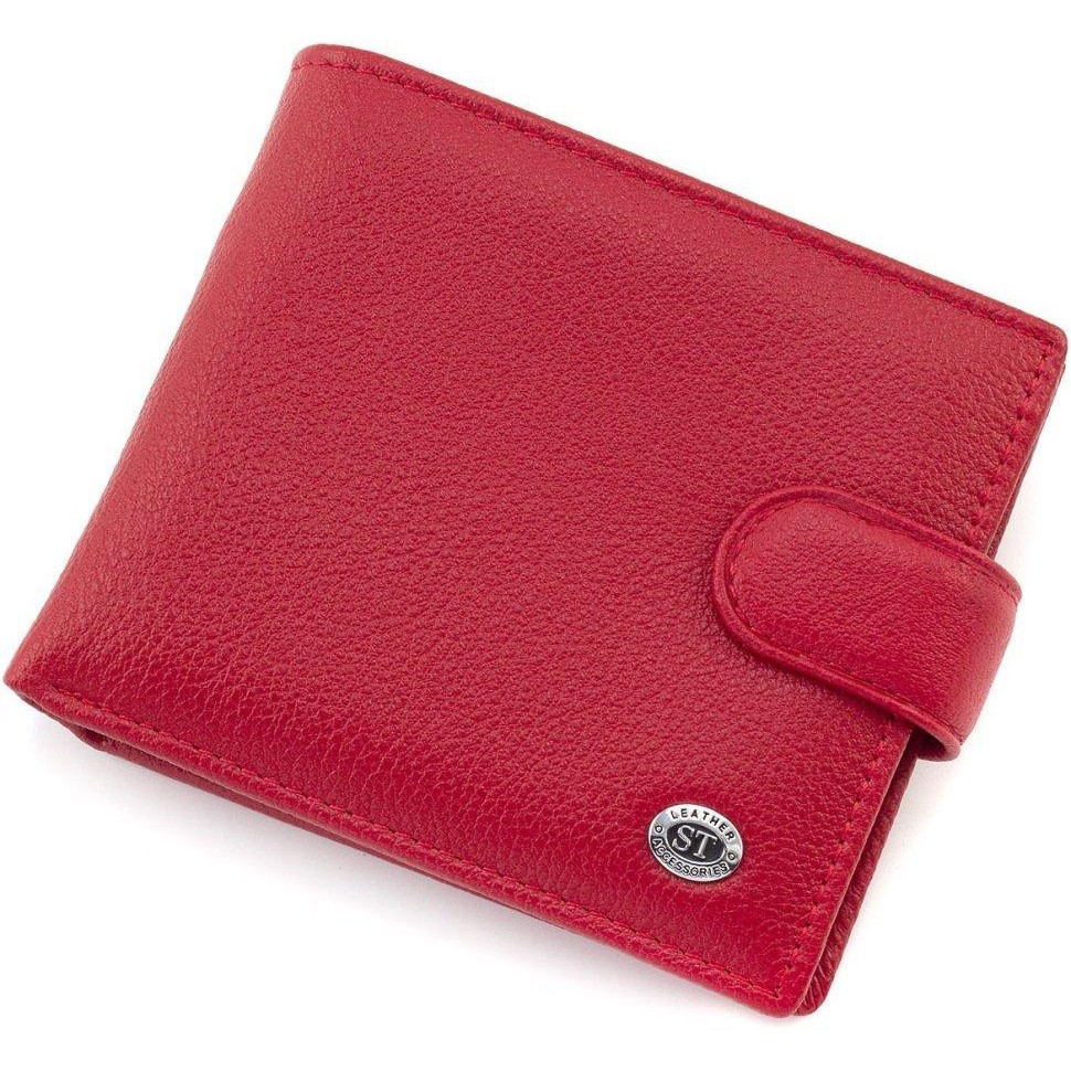 ST Leather Жіночий гаманець із натуральної шкіри червоного кольору із блоком для карт  1767470 - зображення 1