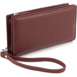 ST Leather Місткий жіночий гаманець із натуральної шкіри бордового кольору на зап'ястя  1767480