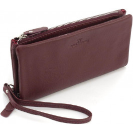 ST Leather Бордовий жіночий гаманець-клатч із натуральної шкіри на два відділення  1767426