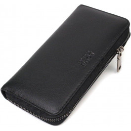 Bond Non Класичний гаманець чорного кольору з натуральної гладкої шкіри на блискавці BOND (2422054)