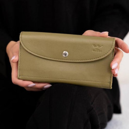 The Wings Шкіряний гаманець жіночий в оливковому кольорі  TW-Smart-olive