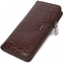 Bond Non Місткий гаманець з натуральної шкіри коричневого кольору з тисненням під крокодила BOND (2421982)