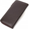 Bond Non Просторий гаманець із натуральної зернистої шкіри коричневого кольору на блискавці BOND (2421981) - зображення 2