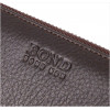 Bond Non Просторий гаманець із натуральної зернистої шкіри коричневого кольору на блискавці BOND (2421981) - зображення 3