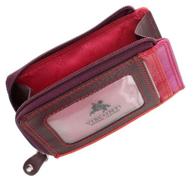 Visconti Жіночий гаманець-Картхолдер RB110 Phi-Phi (plum / multi) темно-червоний / червоний / оранжевий - зображення 1