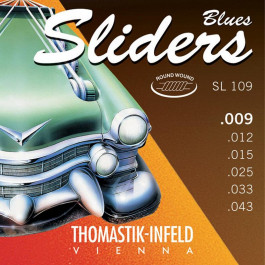 Thomastik Комплект струн для электрогитары SL109 Blues Sliders Light 9/43
