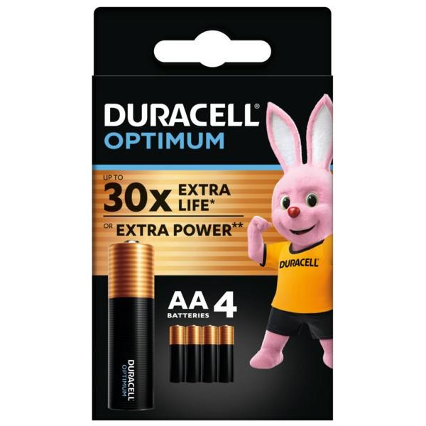 Duracell AA bat Alkaline 4шт Optimum (5015595) - зображення 1