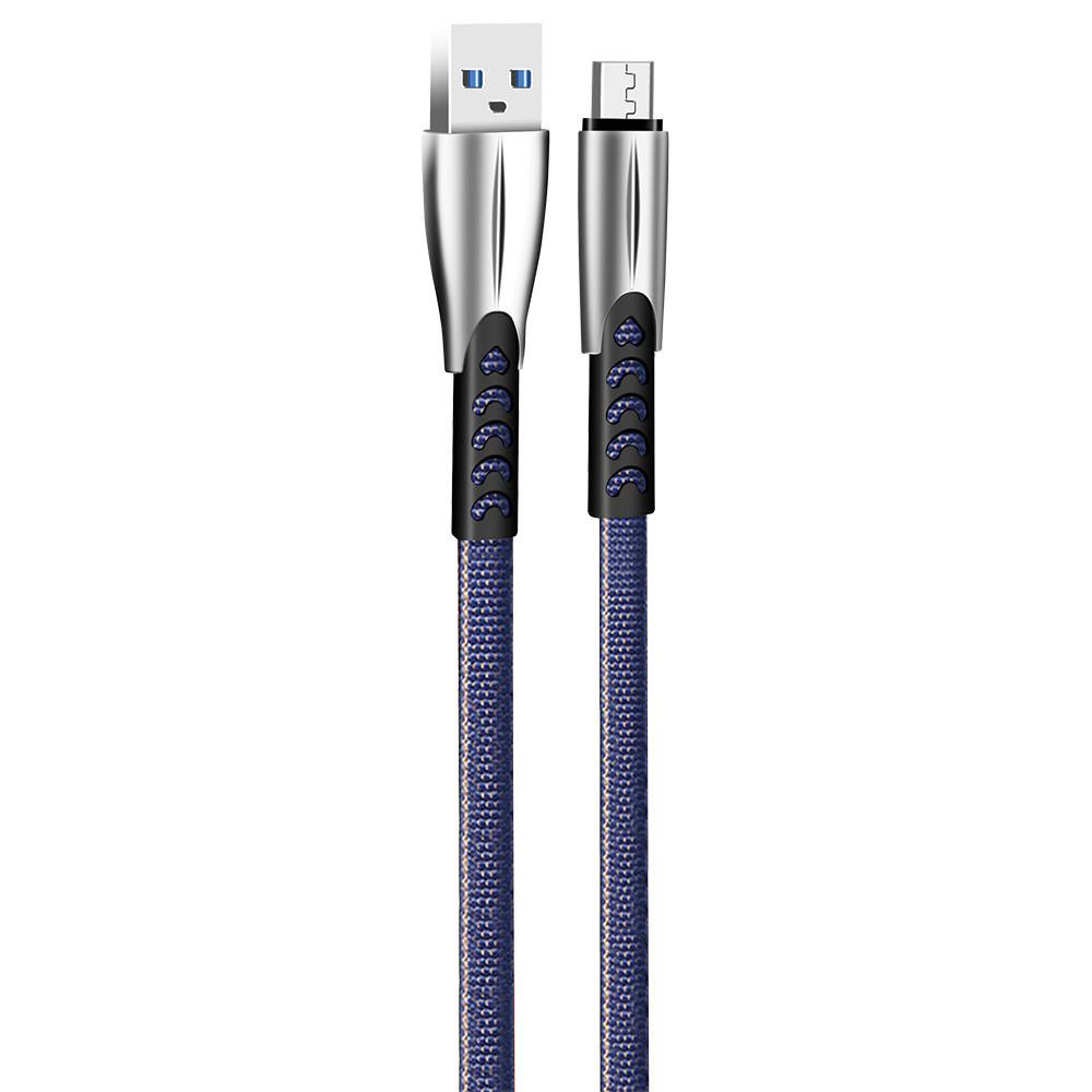 ColorWay Micro-USB Zinc Alloy Blue 1m (CW-CBUM011-BL) - зображення 1