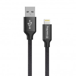 ColorWay USB/Apple Lightning Black 2m (CW-CBUL007-BK)