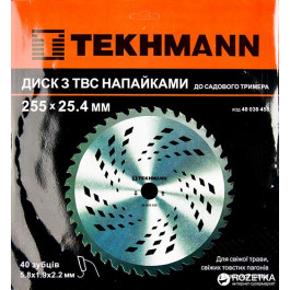 Tekhmann Нож для мотокосы 255х25.4 мм 40 ТВС (4823400304587)