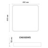 Esllse Керована світлодіодна люстра ONIX 60W S-ON/OFF-450х450х60-WHITE/WHITE-220-IP20 (10116) - зображення 4