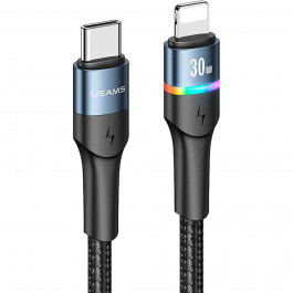 USAMS US-SJ538 U76 USB Type-C to Lightning 30W 1.2m Black (SJ538USB01)
