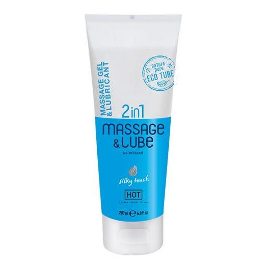 HOT Massage&Glide Gel 2in1 Silky touch, 200 мл (HOT44142) - зображення 1