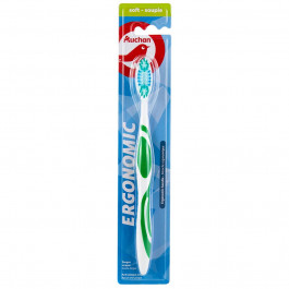 Auchan Зубная щетка  Ergonomic, мягкая (3245678670934)