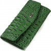 CANPELLINI Довгий зелений жіночий гаманець із натуральної шкіри з тисненням під крокодила  (2421701) - зображення 1
