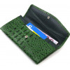 CANPELLINI Довгий зелений жіночий гаманець із натуральної шкіри з тисненням під крокодила  (2421701) - зображення 3
