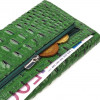 CANPELLINI Довгий зелений жіночий гаманець із натуральної шкіри з тисненням під крокодила  (2421701) - зображення 5