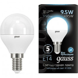 Gauss LED Globe E14 9.5W 950Lm 4100K (105101210)