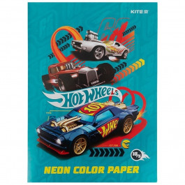 Kite Комплект бумаги цветной неоновой  Hot Wheels 5 шт А4 HW21-252_5pcs