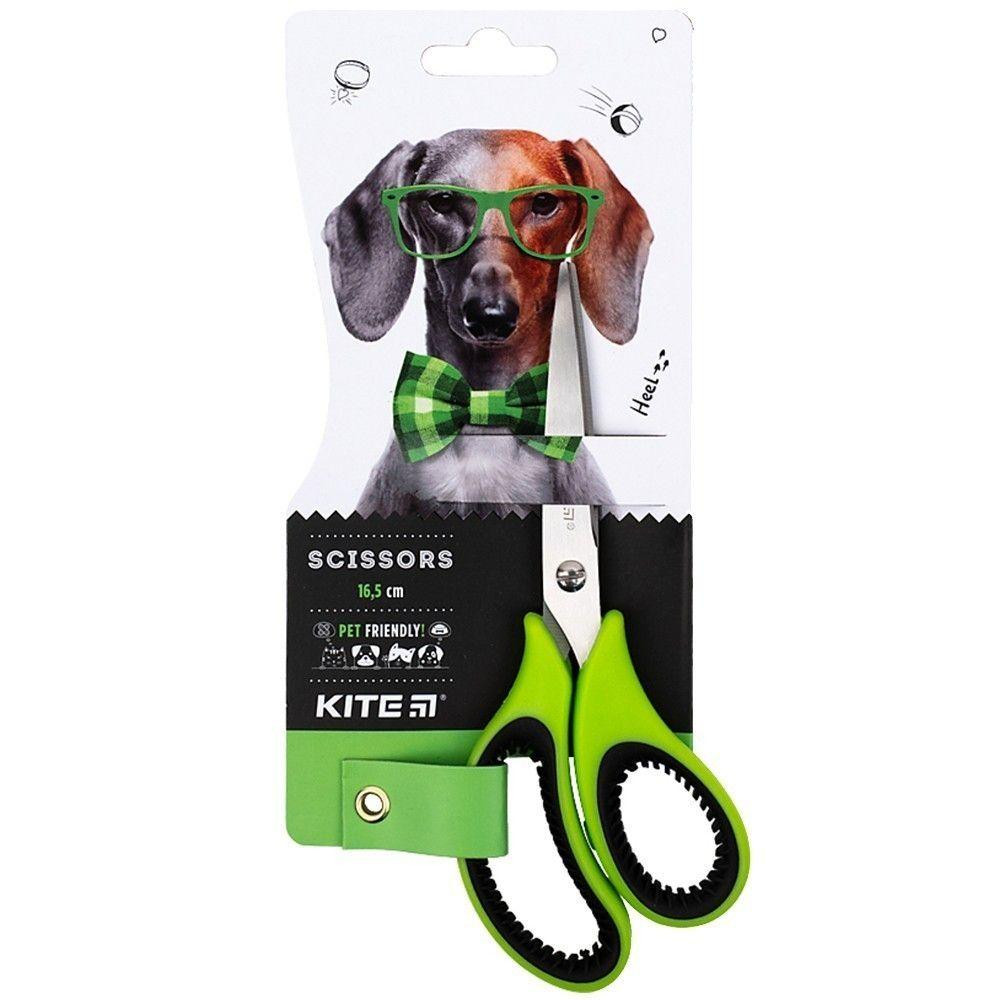 Kite Ножницы детские  Dogs 16.5 см с резиновыми вставками Зеленые (k22-127) - зображення 1