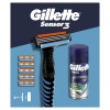 Gillette Подарунковий набір Бритва  Sensor3 + 5 змінних лез + Гель для гоління Series 75 мл (8700216085243) - зображення 2
