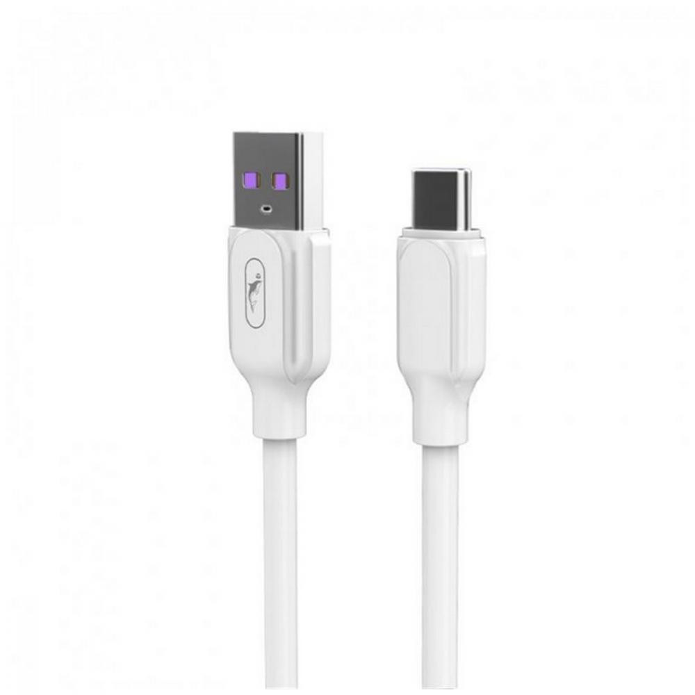 SkyDolphin S56T Super Fast TPE USB to USB Type-C 1m White (USB-000572) - зображення 1