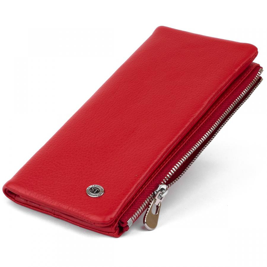ST Leather Вертикальний гаманець на кнопці жіночий  19202 Червоний - зображення 1