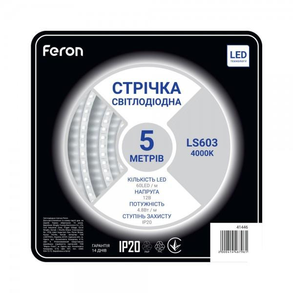 FERON SANAN LS603 60SMD/м 12V IP20 4000К (41446) - зображення 1