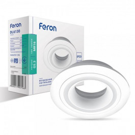 FERON Вбудований неповоротний світильник  DL6130 білий (01790)