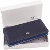 ST Leather Стильный кожаный кошелек на молнии  (16024) (SB71 Blue) - зображення 5
