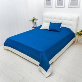 LiMaSo Покривало на ліжко синє з білим та дві наволочки  NIKKO002-061SN-M 160х220 см
