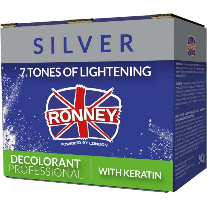 Ronney Освітлююча пудра для волосся  Professional Dust Free Bleaching Powder With Keratin з кератином 7 тон - зображення 1