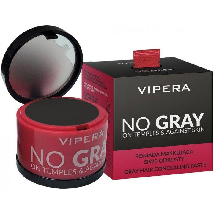 Vipera Тонуюча пудра-коректор  No Gray для зафарбовування сивини та відростків волосся №04 чорна 7.7 г (590 - зображення 1