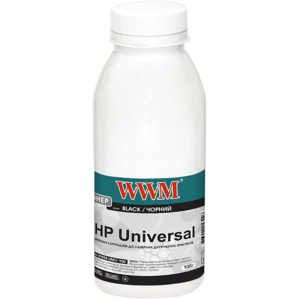 WWM Тонер для HP LJ универсальный бутль 100г Black (UNIV-100) - зображення 1