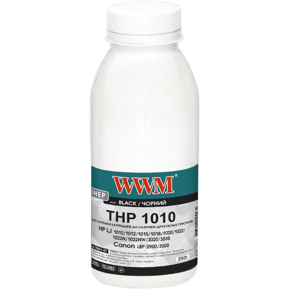 WWM Тонер THP 1010 для HP LJ 1010/1012/1015/1020/1022 бутль 250г (TB61-5T) - зображення 1