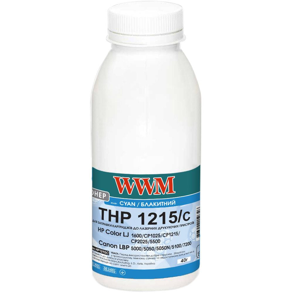 WWM Тонер THP 1215/c для HP CLJ CP1215/CP1515/ CM1312 бутль 40г Cyan (HP1215C) - зображення 1