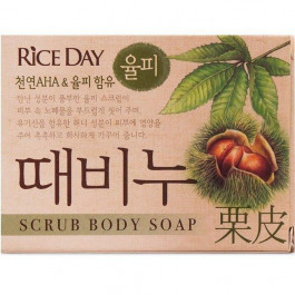 Lion Мило-скраб для тіла  Rice Day Scrub Body Chestnut Soap 100г