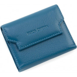 Marco Coverna Синій жіночий гаманець маленького розміру із натуральної шкіри на магніті  68640