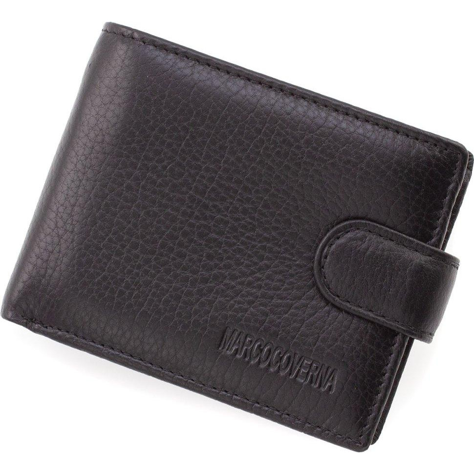 Marco Coverna Компактне чоловіче портмоне з якісної телячої шкіри чорного кольору  (21590) - зображення 1