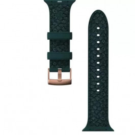 Njord Salmon Leather Strap for Watch 49/45/44/42mm, Dark Green (SL14122)