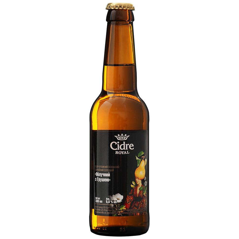 Cidre Royal Сидр купажний солодкий Cidre  Яблучний з Грушею, 5%, 330 мл (4820120800320) - зображення 1