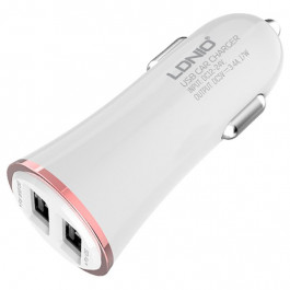 LDNIO DL-C28 + Micro USB Cable (2USB 3.4A) White