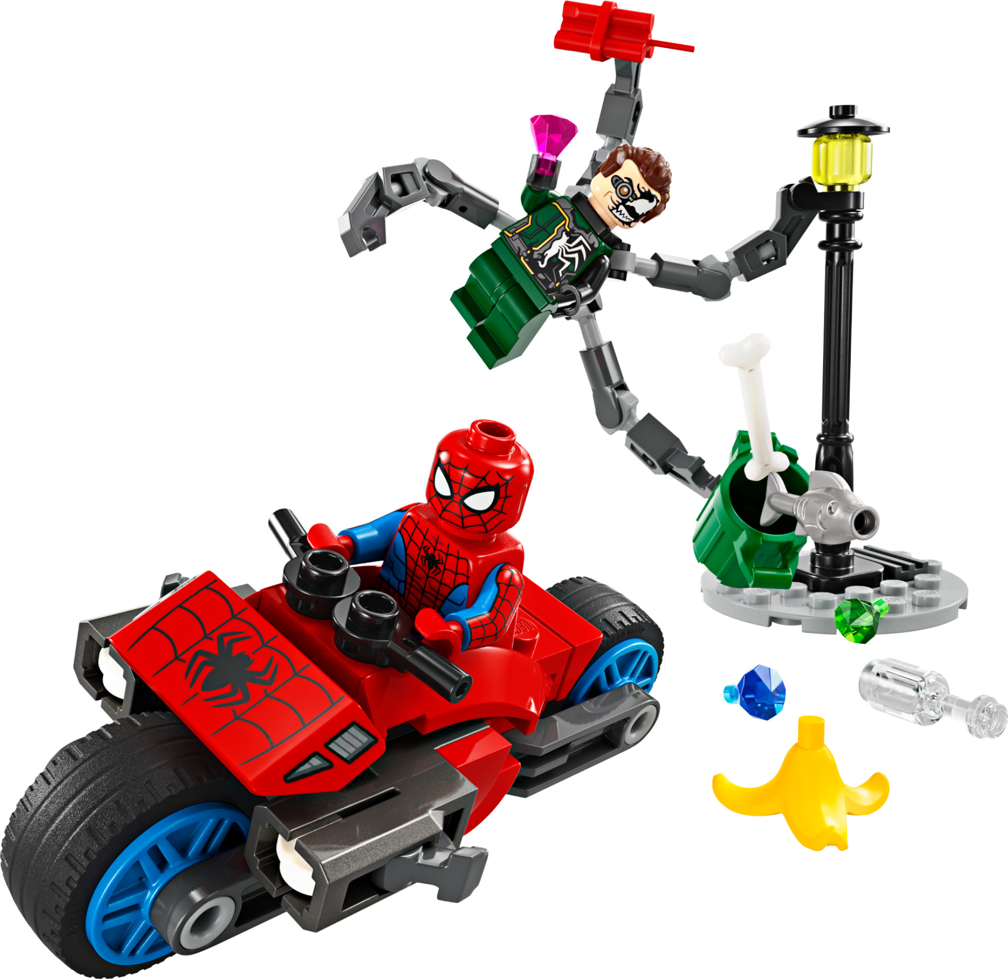 LEGO Marvel Погоня на мотоциклах Людина-Павук vs. Доктор Восьминіг (76275) - зображення 1