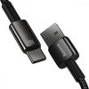Baseus Tungsten Gold Fast Charging Data Cable USB to Type-C 100W 1m Black (CAWJ000001) - зображення 3