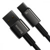 Baseus Tungsten Gold Fast Charging Data Cable USB to Type-C 100W 1m Black (CAWJ000001) - зображення 4